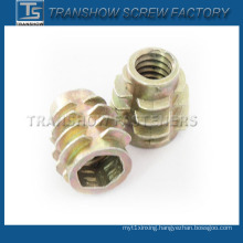 Furniture Hardware Color Zinc Plated Zinc Alloy Insert Nut